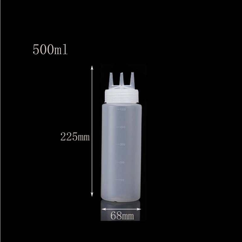 Plastikowe butelki do wyciskania sosów – 120 ml do 1000 ml Ciemny szary