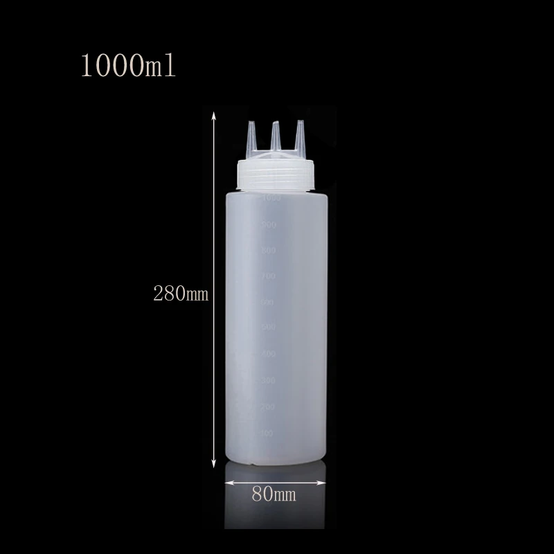 Plastikowe butelki do wyciskania sosów – 120 ml do 1000 ml Czekolada