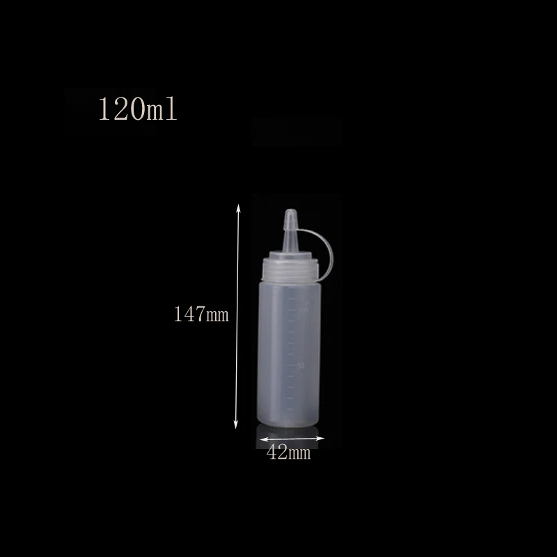 Plastikowe butelki do wyciskania sosów – 120 ml do 1000 ml Jasnoszary