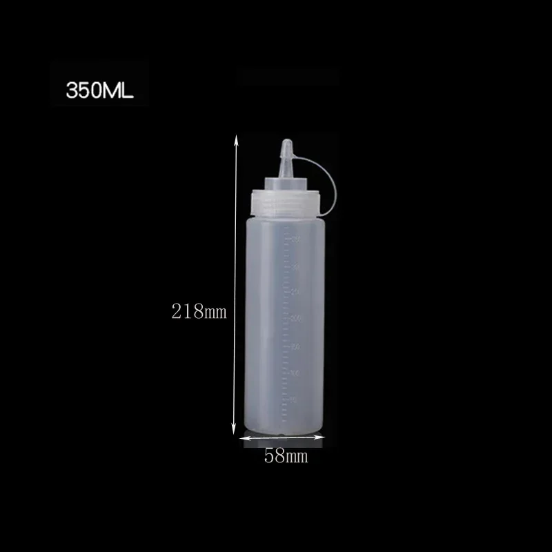 Plastikowe butelki do wyciskania sosów – 120 ml do 1000 ml Jasnożółty