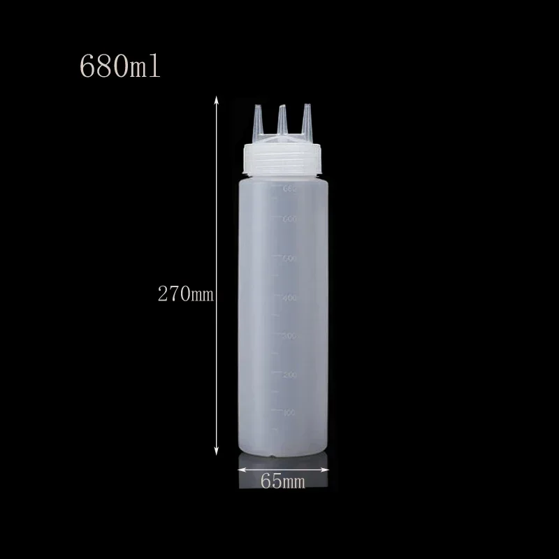 Plastikowe butelki do wyciskania sosów – 120 ml do 1000 ml Jasny