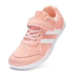 Buty barefoot dla dzieci - lekkie, szerokie trampki z płaską podeszwą dla chłopców i dziewczynek Różowy