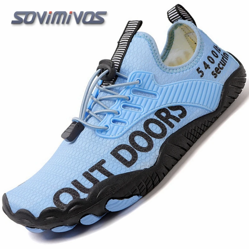 Buty barefoot do biegania i wody - lekkie sneakersy unisex Niebieski