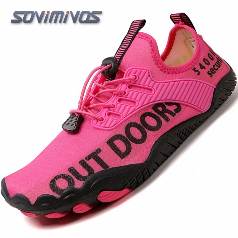 Buty barefoot do biegania i wody - lekkie sneakersy unisex Różowy