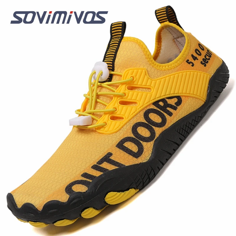 Buty barefoot do biegania i wody - lekkie sneakersy unisex Żółty
