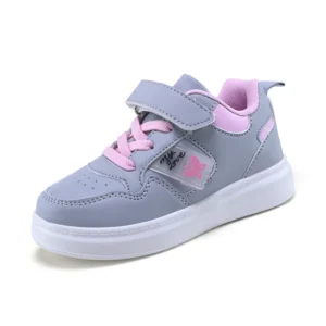 Buty dziecięce dla dziewczynki z motylem – lekkie, sportowe Szary