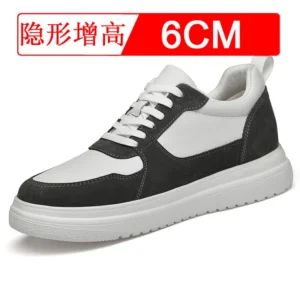 Buty podwyższające męskie sneakersy z ukrytą wkładką Szary