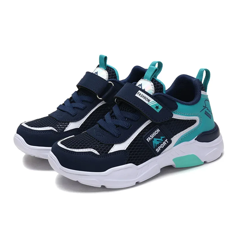 Buty sportowe dla chłopca lekkie siateczkowe sneakersy Ciemnoniebieski