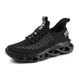 Buty sportowe dla dzieci - lekkie siatkowe trampki dla chłopca i dziewczynki Czarny