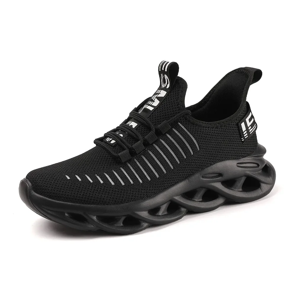 Buty sportowe dla dzieci - lekkie siatkowe trampki dla chłopca i dziewczynki Czarny