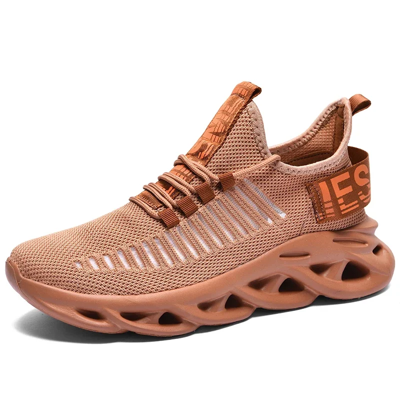 Buty sportowe dla dzieci - lekkie siatkowe trampki dla chłopca i dziewczynki Brązowy
