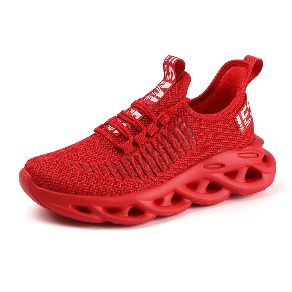 Buty sportowe dla dzieci - lekkie siatkowe trampki dla chłopca i dziewczynki Czerwony