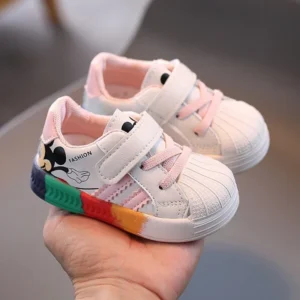 Buty sportowe dziecięce Mickey - lekkie trampki oddychające 1928pink