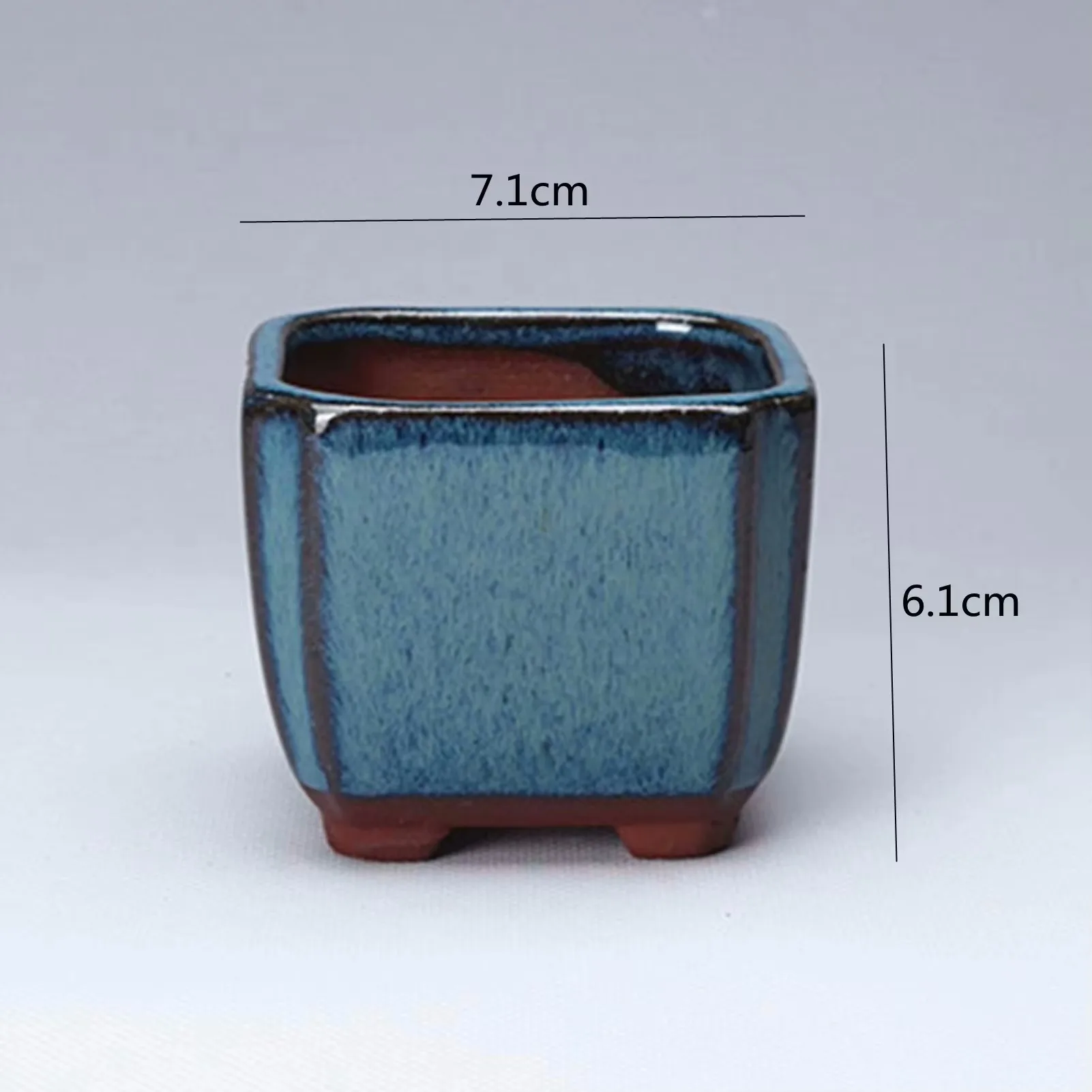 Ceramiczna doniczka bonsai w stylu chińskim Bordowy