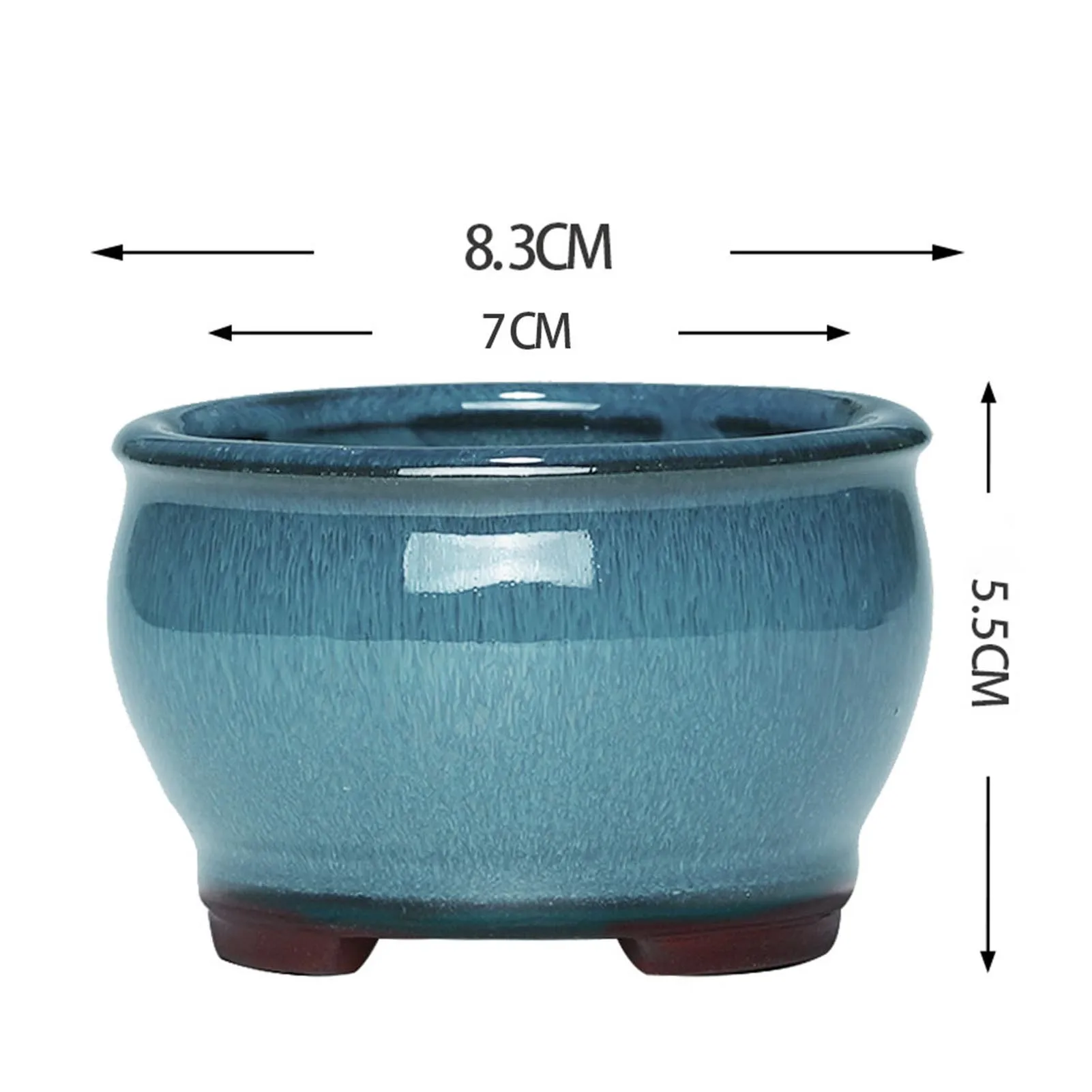 Ceramiczna doniczka bonsai w stylu chińskim Czerwony
