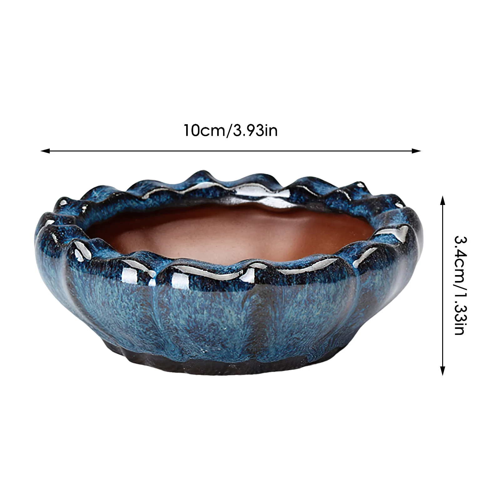 Ceramiczna doniczka bonsai w stylu chińskim Granatowy