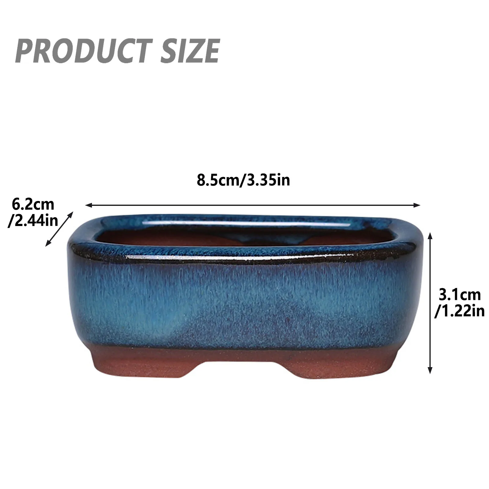 Ceramiczna doniczka bonsai w stylu chińskim Jasnożółty