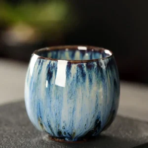 Ceramiczna filiżanka do espresso w stylu japońskim Kung Fu Czerwony