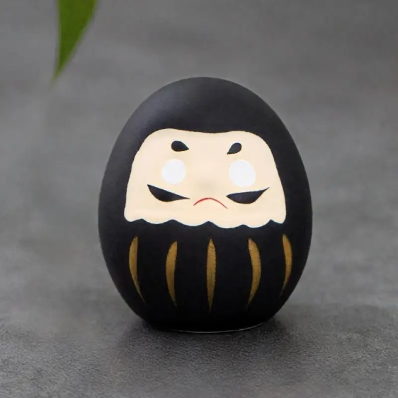 Ceramiczna lalka Daruma – japońska figurka na szczęście Bordowy