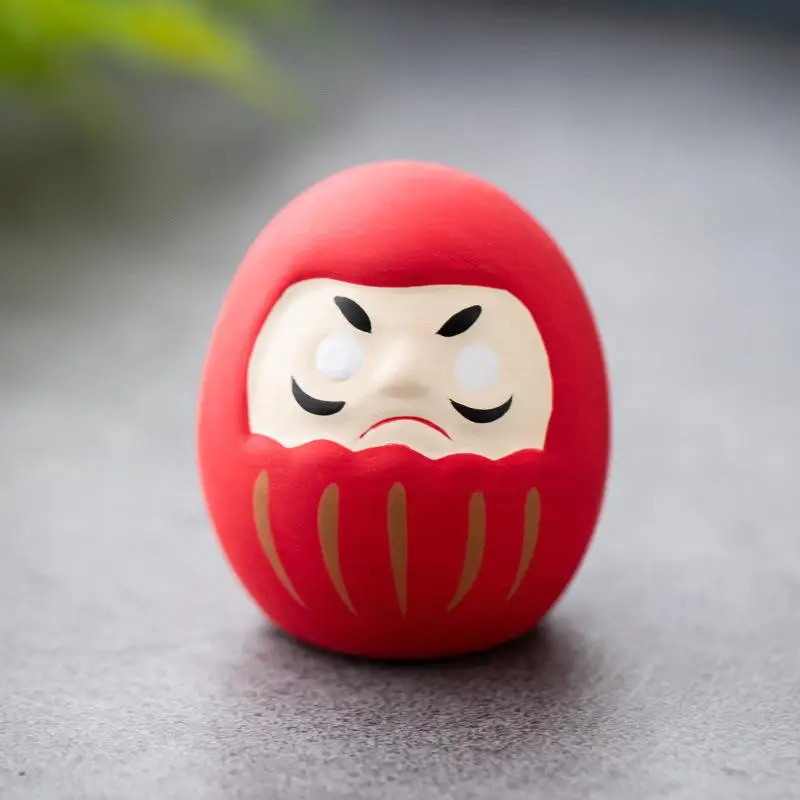 Ceramiczna lalka Daruma – japońska figurka na szczęście Ciemny szary