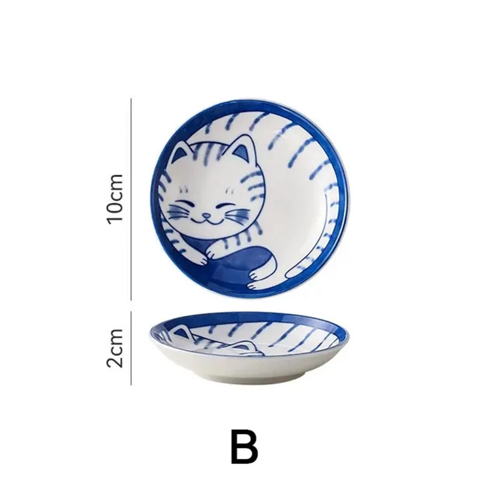Ceramiczne naczynka na sos Kot szczęścia - sushi Czerwony