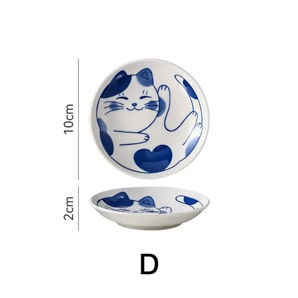 Ceramiczne naczynka na sos Kot szczęścia - sushi Szary