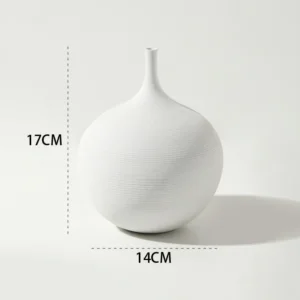 Ceramiczny wazon dekoracyjny w stylu zen Biały