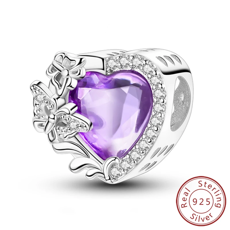 Charm serce ze srebra 925 – Family, Sister, Love Ciemnoszary