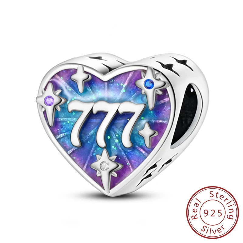 Charm serce ze srebra 925 – Family, Sister, Love Ciemny czerwony