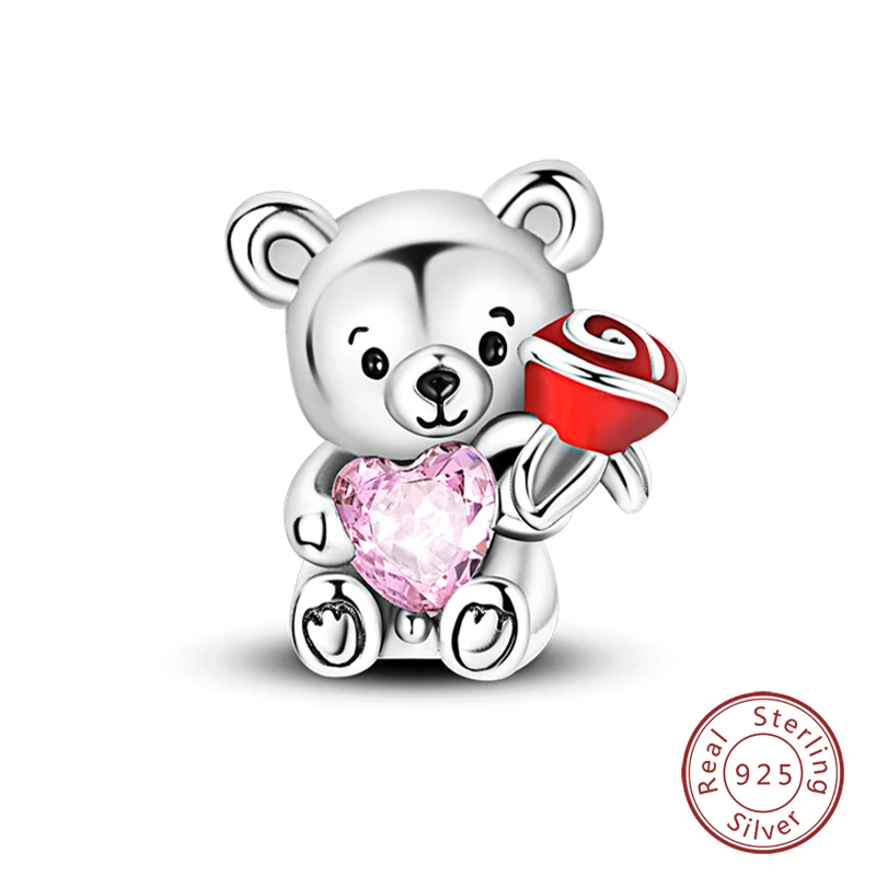 Charms 925 do bransoletki — sowa, żółw morski, ośmiornica żółty / złoty