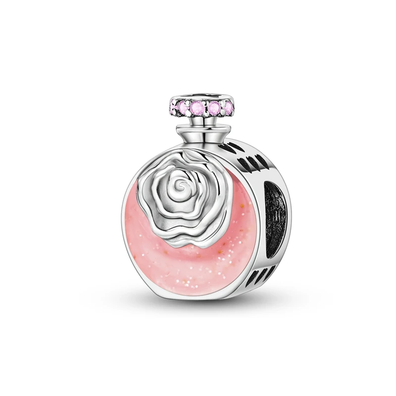 Charms 925 srebro różowa seria — zawieszki do bransoletki DIY Turkous