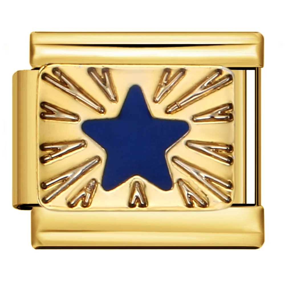 Charms do bransoletek stalowych — motyl, kot, samolot, kwiat 9 mm Zielony