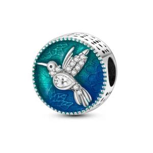 Charms do bransoletki i naszyjnika z kryształkami CZ okrągły klips Agać