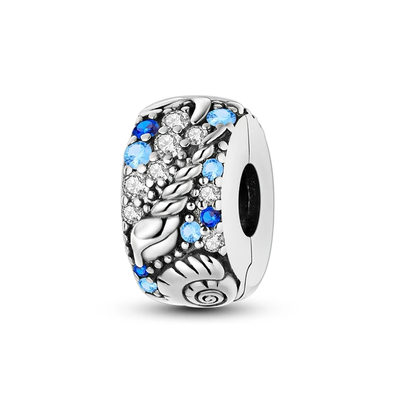 Charms do bransoletki i naszyjnika z kryształkami CZ okrągły klips Jasny blond