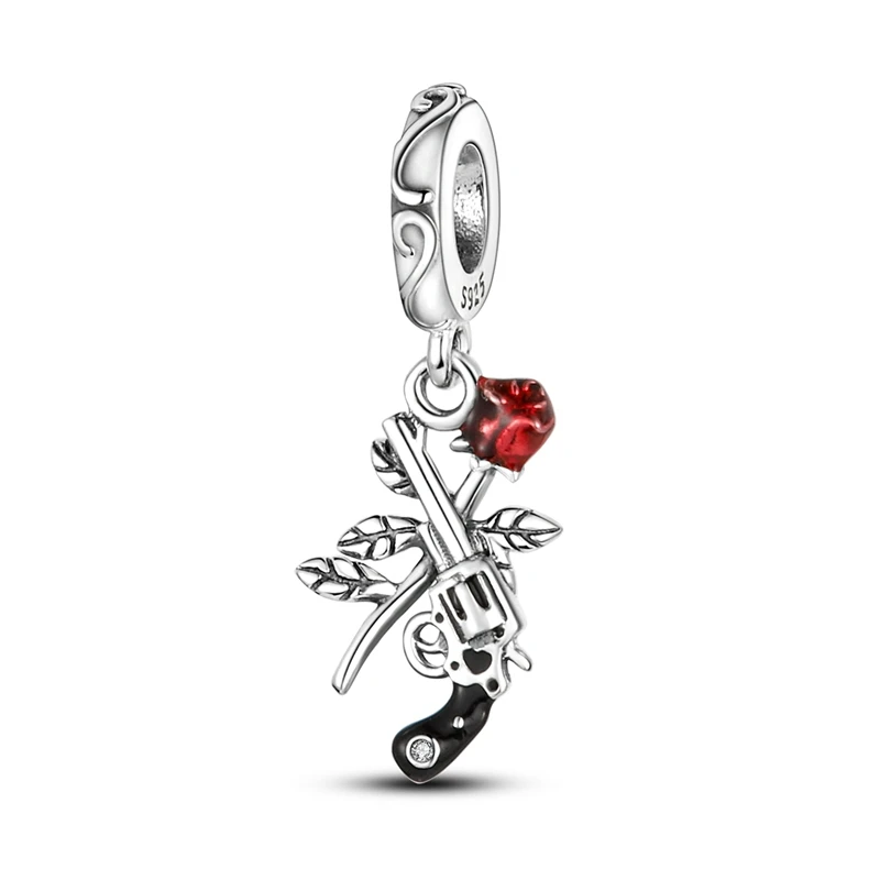 Charms koralik srebro 925 do bransoletek i naszyjników Blady różowo szary