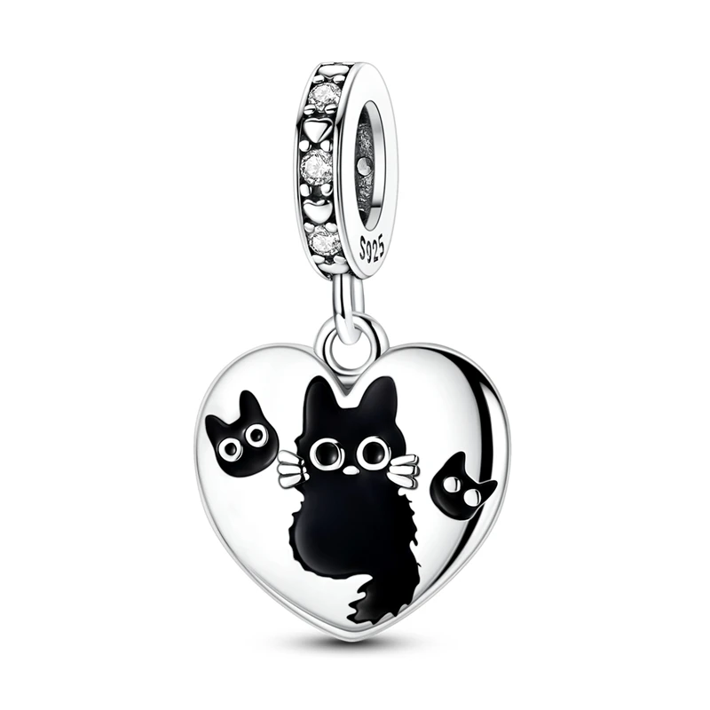 Charms łapka kota srebro 925 do bransoletek Nagi