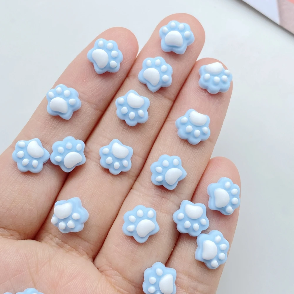 Charms do nail artu z kotem — zestaw 50 żywicznych ozdób 3D Jasnożółty