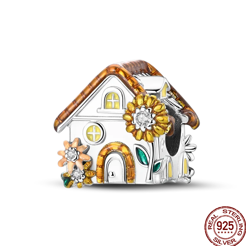 Charms pszczółka ze srebra 925 do bransoletki Ciemnoniebieski