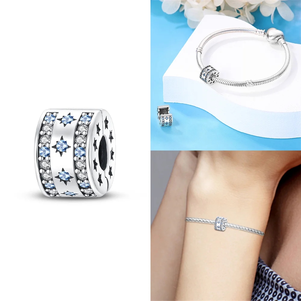 Zawieszki charms ze srebra 925 z cyrkonią serce do bransoletek DIY Ciemny fiolet