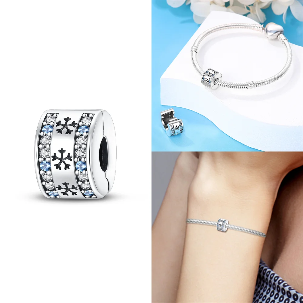 Zawieszki charms ze srebra 925 z cyrkonią serce do bransoletek DIY Jasna miedź czerwona