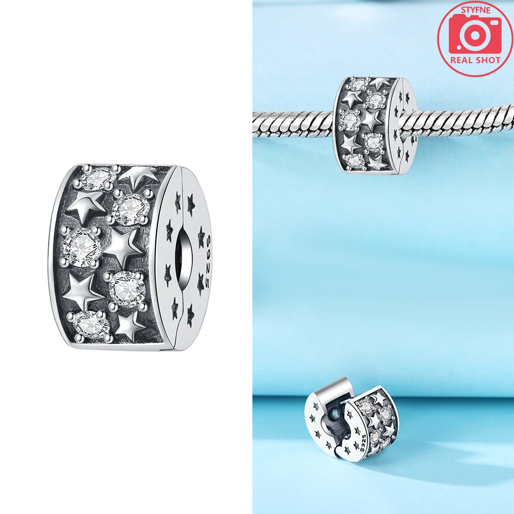 Zawieszki charms ze srebra 925 z cyrkonią serce do bransoletek DIY Srebrny brąz