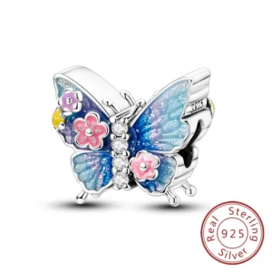 Charms srebro 925: kokarda, serce, koniczyna, róża, kot Ktc