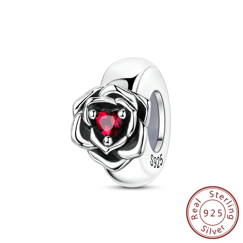 Charms do bransoletki 925 srebro - łapka kota, serce, wiśnia Kolba
