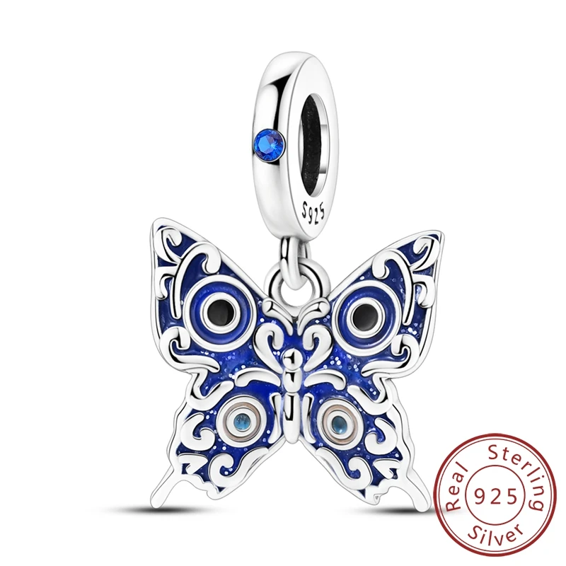 Charms do bransoletki 925 srebro - łapka kota, serce, wiśnia Złoto
