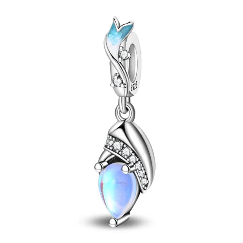 Charms morskie ze srebra 925 – delfin, krab, łódka Pomarańczowy