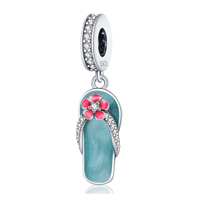 Charms morskie ze srebra 925 – delfin, krab, łódka Szary