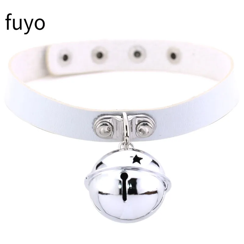 Choker gothic ze skóry PU z łańcuszkiem stal nierdzewna 24