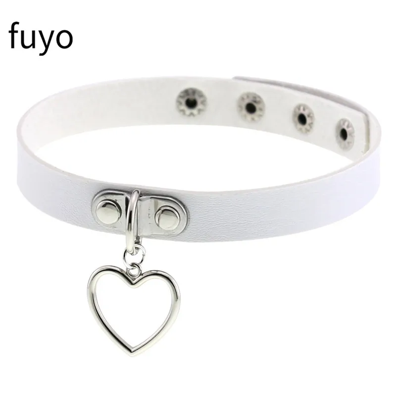 Choker gothic ze skóry PU z łańcuszkiem stal nierdzewna 25