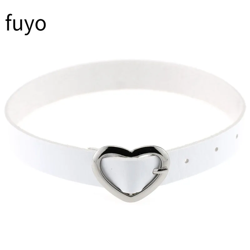 Choker gothic ze skóry PU z łańcuszkiem stal nierdzewna 5
