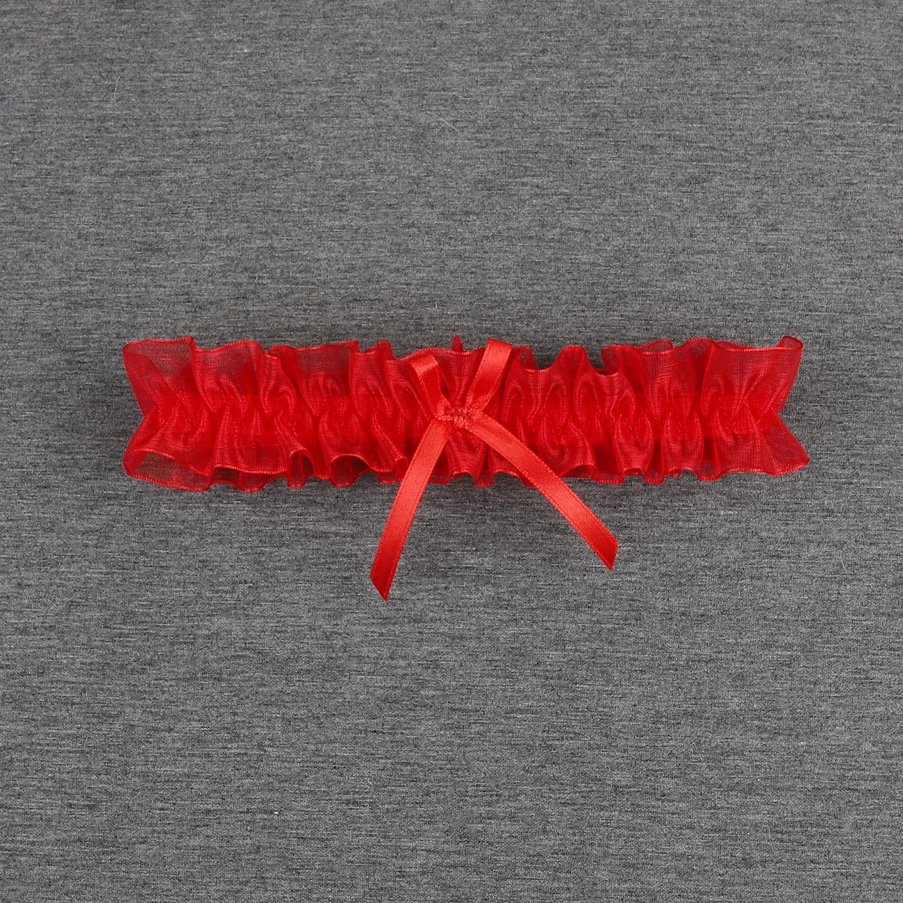 Choker koronkowy z kokardką dla kobiet Czerwony